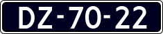 License plate of the Netherlands, Imported oldtimers (cars)