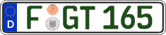 German license plate, Regular plates
