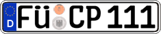 German license plate, Regular plates