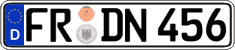 German license plate, Regular plates