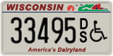 Wisconsin, Vehicles for disabled persons (12345 DS)