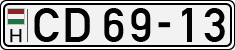 license plates of Hungary, Diplomatic