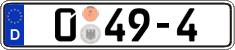 German license plate, Diplomatic