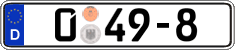 German license plate, Diplomatic