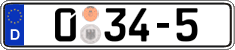 German license plate, Diplomatic