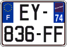 French license plate, SIV (ordinary)