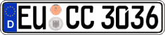 German license plate, Regular plates