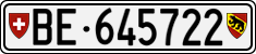 License plate of Switzerland, Cars