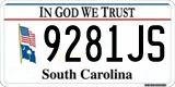 South Carolina, In God We Trust (1234AB/123 4AB)
