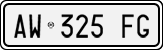 License plate of Italy, Cars (1994 year series)