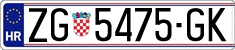 License plate of Croatia, Regular plates