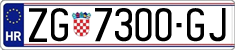 License plate of Croatia, Regular plates