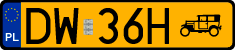 License plates of Poland, Oldtimers