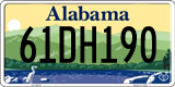 Alabama, 0AB1234 / 00AB123 / 00A1B23