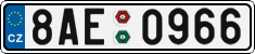 License plate of the Czech Republic, Cars (2001)
