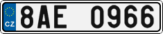 License plate of the Czech Republic, Cars (2001)
