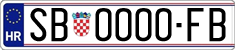 License plate of Croatia, Regular plates
