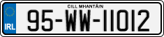 License plate of Ireland, Regular plates