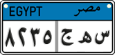 License plate of Egypt, Cars (2008)