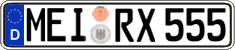 German license plate, Regular plates