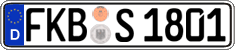 German license plate, Regular plates