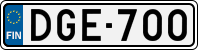 License plate of Finland, Cars