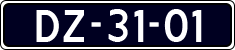 License plate of the Netherlands, Imported oldtimers (cars)