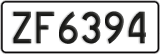 License plate of New Zealand, AB1(234)
