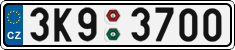License plate of the Czech Republic, Cars (2001)