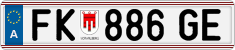 License plate of Austria, Regular plates