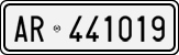 License plate of Italy, Cars (1927 year series)