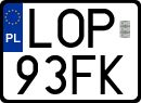 License plates of Poland, Special vehicles and motorcycles