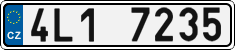 License plate of the Czech Republic, Cars (2001)