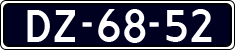 License plate of the Netherlands, Imported oldtimers (cars)
