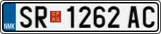License plate of North Macedonia, Regular plates (2012)