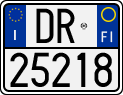 License plate of Italy, Motorcycles (1994 year series)