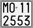 License plate of Italy, Motorcycles (1927 year series)