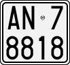 License plate of Italy, Motorcycles (1927 year series)