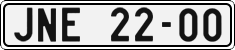 License plate of the Czech Republic, Cars (1960)