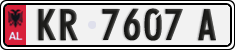 License plate of Albania, Cars (1993)