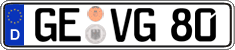 German license plate, Regular plates