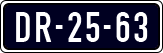 License plate of the Netherlands, Imported oldtimers (cars)