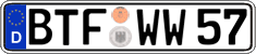 German license plate, Regular plates