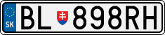 License plate of Slovakia, Cars