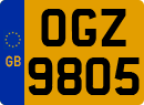 License plate of the United Kingdom, Northern Ireland (1966)