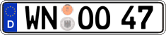 German license plate, Regular plates