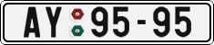 License plate of the Czech Republic, Cars (1960)
