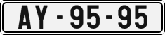 License plate of the Czech Republic, Cars (1960)