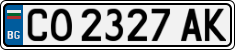 License plate of Bulgaria, Cars