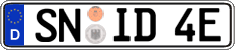 German license plate, Electric vehicles